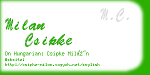 milan csipke business card